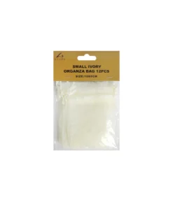 Ivory Small Organza Bags 12pc