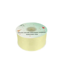 Ivory Solid Colour Organza Ribbon 5cm