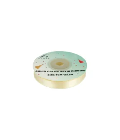 Ivory Solid Colour Satin Ribbon 1cm