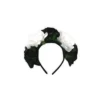 Jumbo Black & White Rose Headband