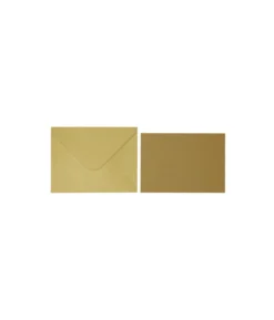 Kraft Brown Pearlised Cards & Envelopes Set 12pc