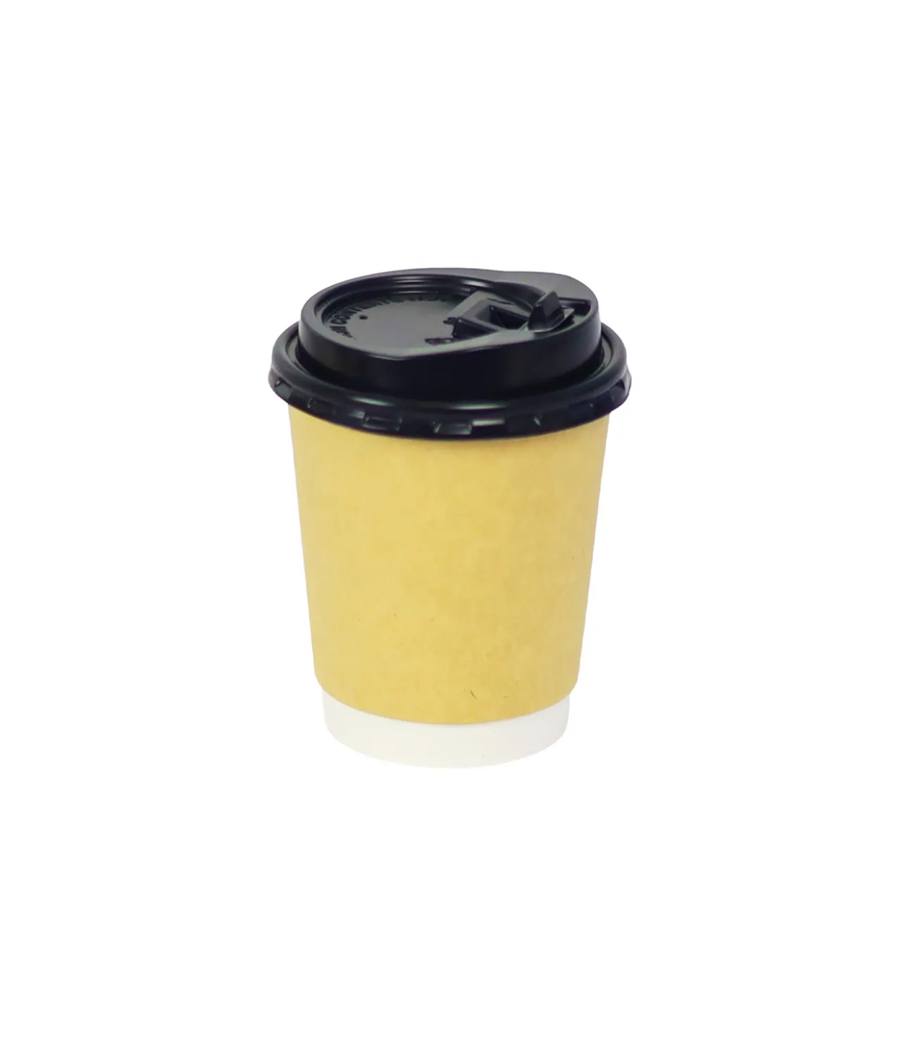 Kraft Double Wall Coffee Cups with Lid 24x8oz