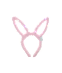 LED Bunny Ears Headband Pink and White (Assorted)
