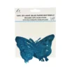 Light Blue 3D Paper Butterfly with Glue 12pc