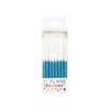 Light Blue Glitter Candles 24pk