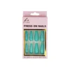 Light Blue Glitter Press On Nails 24pc