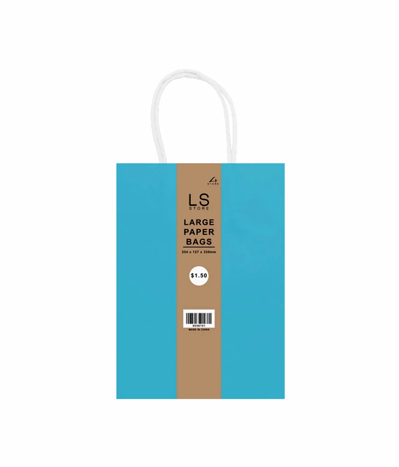 Light Blue Large Paper Bag 2pcs
