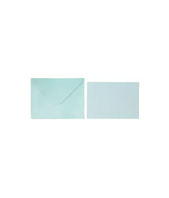Light Blue Pearlised Cards & Envelopes Set 12pc