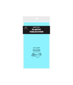 Light Blue Plastic Tablecover 137x274cm