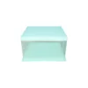 Light Blue Single Layer Transparent Cake Box 6in