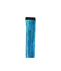 Light Blue Tinsel Hair Extension Clip 1pc