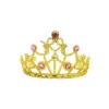 Light Pink Gem Gold Tiara Crown