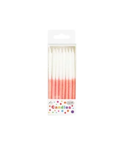 Light Pink Glitter Candles 24pk