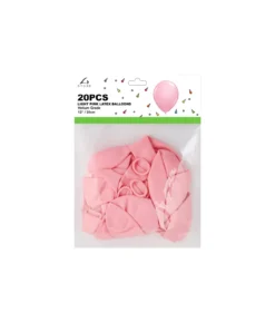 Light Pink Latex Plain Balloons 12inch 20pk