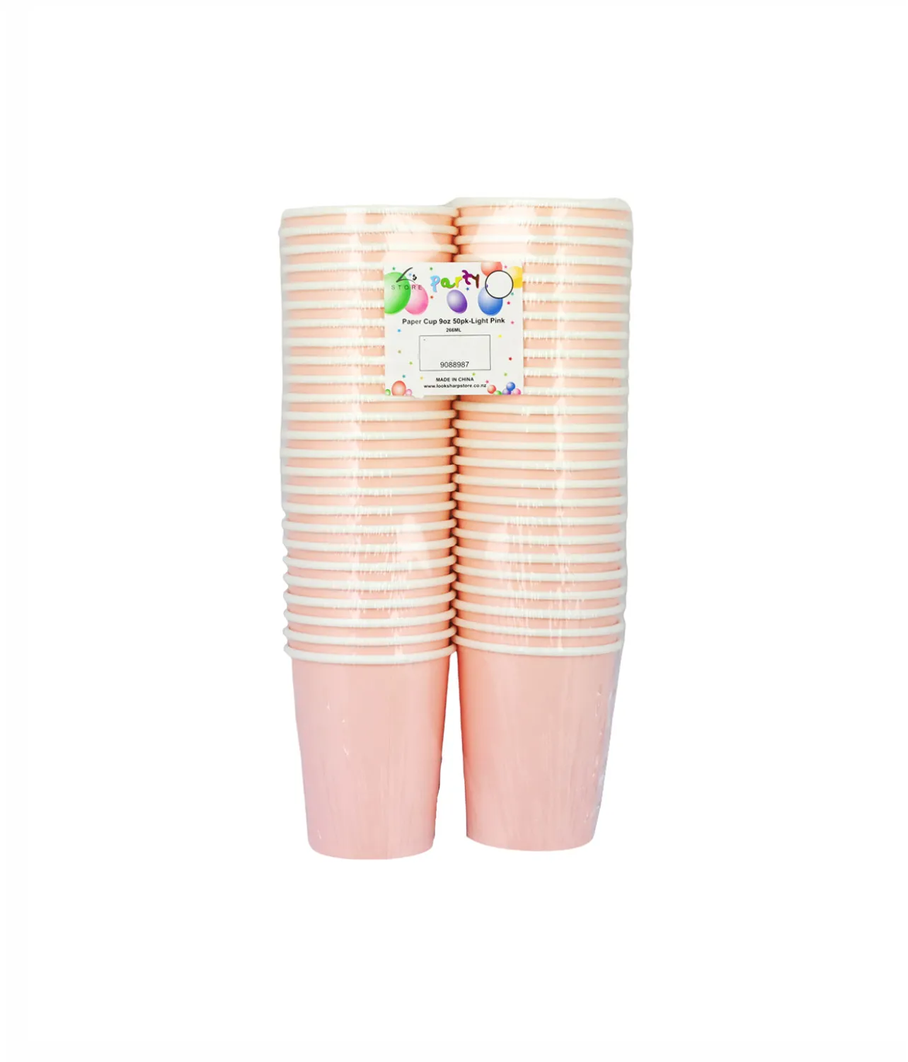 Light Pink Paper Cups 50x9oz