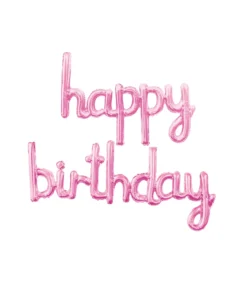 Light Pink Script Happy Birthday