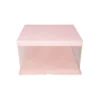 Light Pink Single Layer Transparent Cake Box 10in