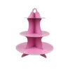 Light Pink with White Dots 3 Tier Cupcake Stand