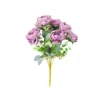 Light Purple Peony Rose Bush 9 Head 40cm