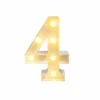 Light Up Number 4 Warm White LED