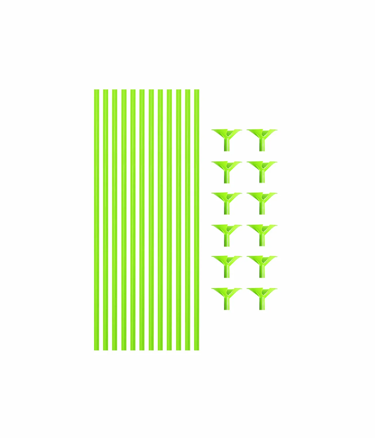 Lime Balloon Stick & Cup Set 12pk