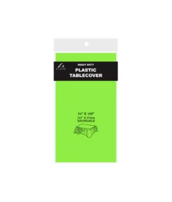Lime Green Plastic Tablecover 137x274cm