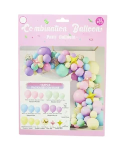 Macaron Color Combination Party Balloon Garland Kit 152pc