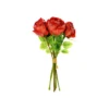 Maroon Rose 7 Heads 30cm