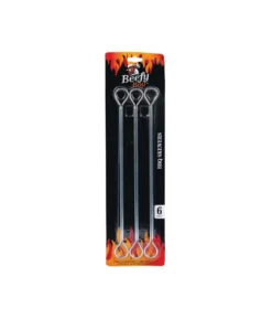 Metal Bbq Skewers 26cm 6pc
