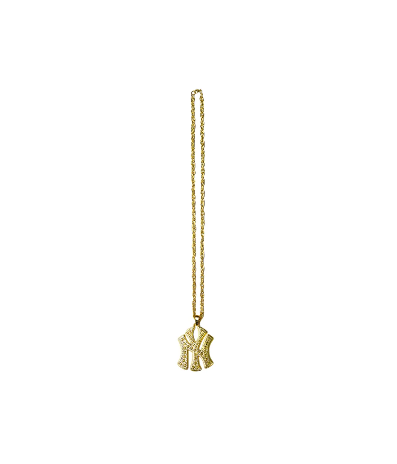 Metal Bling Necklace Gold New York