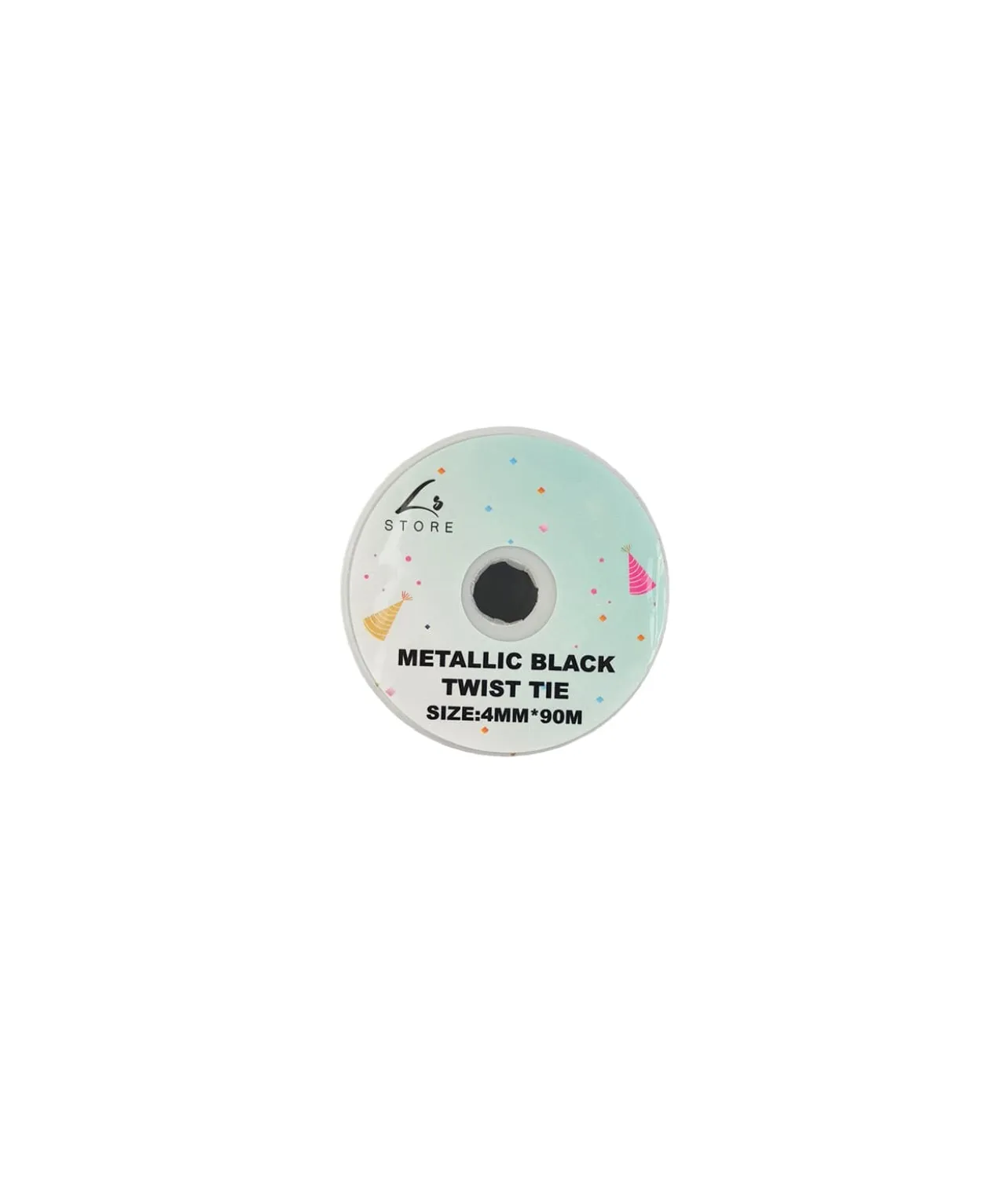 Metallic Black Twist Tie 4mm x 90m