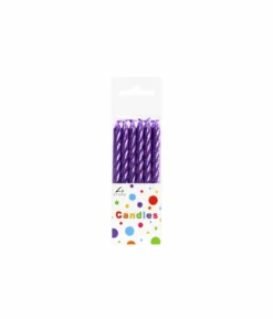 Metallic Lavender Candles 12pk