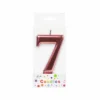 Metallic Rose Gold Number Candle 7