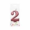 Metallic Rose Gold Number Candle 2