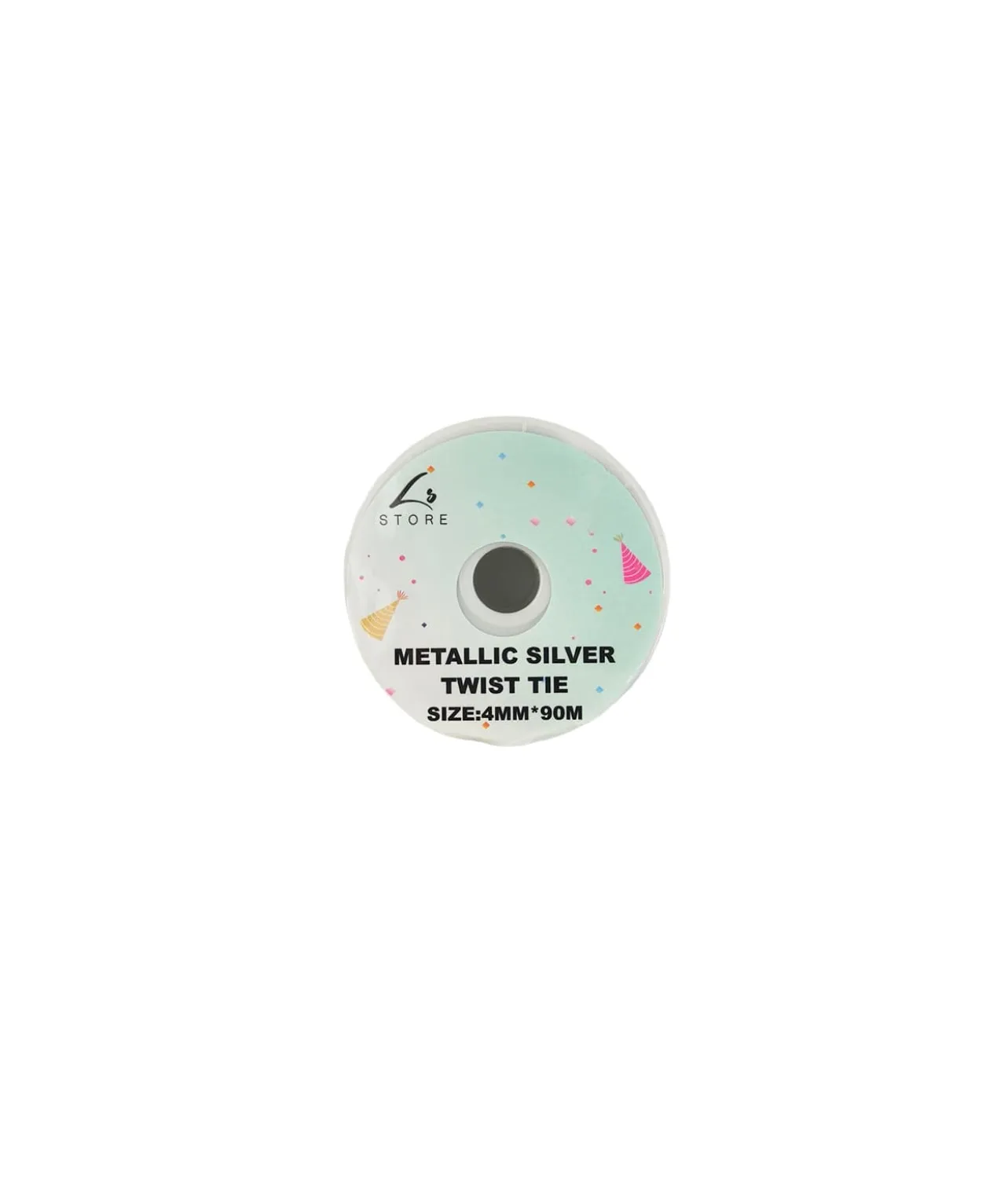 Metallic Silver Twist Tie 4mm x 90m
