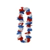 Mixed Colour Flower Lei (Red, Blue and White)
