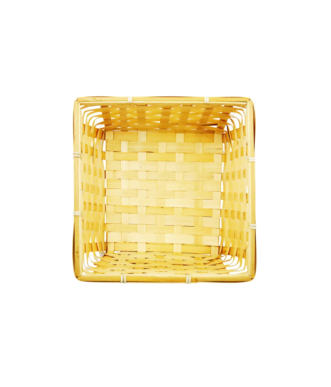 Natural Bamboo Square Baskets 23x23x11cm