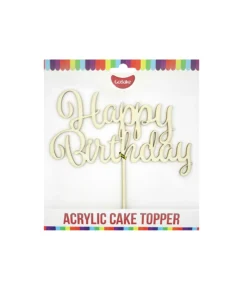 Natural Happy Birthday Acrylic