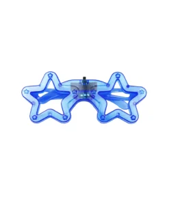 Neon Blue LED Star Glasses 14.5 x 6cm