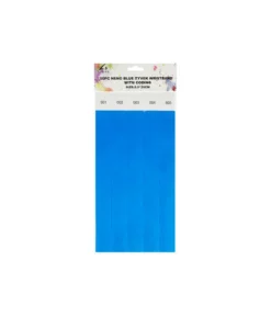 Neon Blue Tyvek Wristbands With Coding 50pc