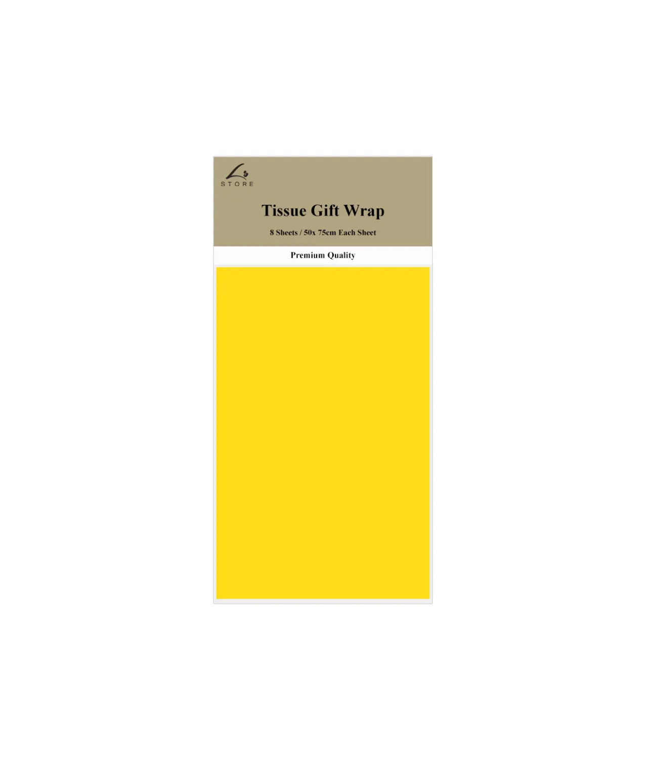 Neon Bright Yellow Tissue Paper 8pk