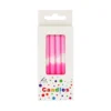 Neon Gradient Pink Birthday Candles 8pc