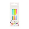 Neon Gradient Rainbow Birthday Candles 8pc
