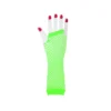 Neon Green Fishnet Long Gloves