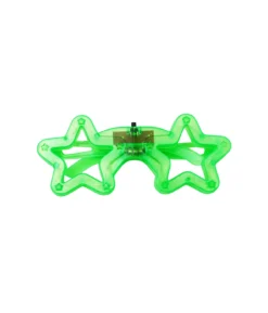Neon Green LED Star Glasses 14.5 x 6cm