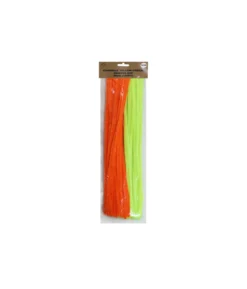 Neon Green & Orange Mixed Chenille Stems 30cm