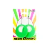 Neon Green Oval Earrings