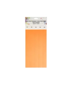 Neon Orange Tyvek Wristbands With Coding 50pc