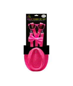 Neon Pink Dress Up Kit 4pc