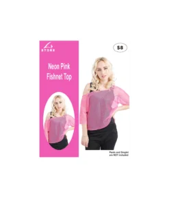 Neon Pink Fishnet Top